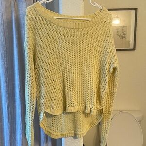 Elegant Yellow Knit Sweater for Women